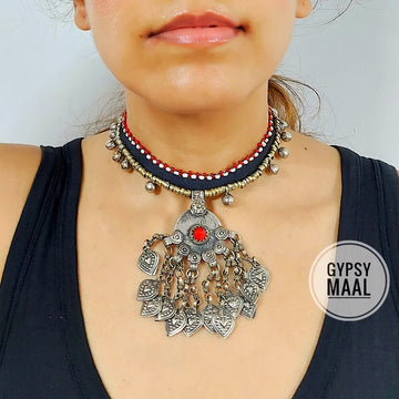 Afghan Heart Charms Necklace